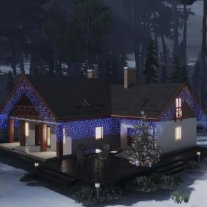 OHOOWOO Rideau Lumineux &agrave; gla&ccedil;ons LED 10m 400 LED Bleu 8 Fonctions,Guirlande Lumineuse &agrave; LED Bleu 8 Modes d'&eacute;clairage pour ext&eacute;rieur et int&eacute;rieur D&eacute;corations de No&euml;l saisonni&egrave;s, &Eacute;clairage de No&euml;l (ZENGXIANGYU STORE, neuf)
