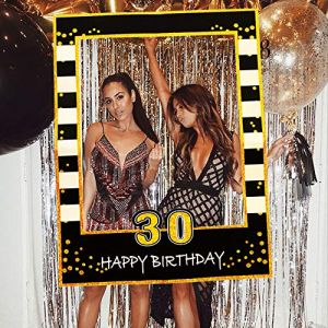 Jevenis Black Gold 30&egrave;me Anniversaire F&ecirc;te Photo Booth Accessoires - Cadre Photo Anniversaire (JeVenis Party, neuf)