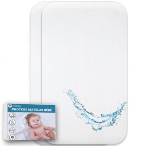 Lovely Hippo Al&egrave;se Cododo 100% Imperm&eacute;able - Oeko-Tex - Prot&egrave;ge Matelas Absorbant et Respirant pour B&eacute;b&eacute; - sans Traitement et Imperm&eacute;able (50 x 83 cm (Set de 2)) (VRC Products France, neuf)