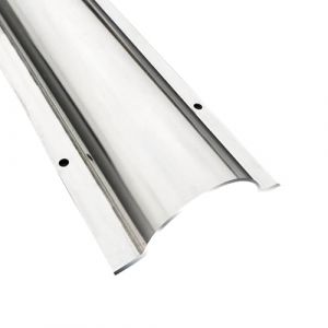 YZWZZXC 100 Cm Goulotte Electrique en Acier Inoxydable, Protection Cable Electrique Demi-Rond, Film de Protection et Trous de Vis, Peut &Ecirc;tre Utilis&eacute; &agrave; L'int&eacute;rieur ou &agrave; L'ext&eacute;rieur(46mm/1.8in) (YUANZHENWEISMPL, neuf)