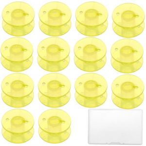 JEYORZY 16x Canette Machine a Coudre, Bobines pour Machine à Coudre Universelle en Plastique, Canette Machine a Coudre Bobines, pour Machine à Coudre Canette Plastique Canettes Machine à Coudre, jaune (Wacicy EU, neuf)