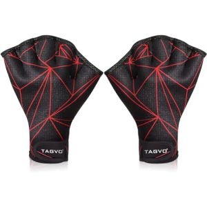TAGVO Gants de Natation Fitness, Gants palmés de Natation, Aquatic Fitness Résistance Eau Palmés Gants, Néoprène Palmés Gants d'entraînement pour Homme Femme Adulte Fitness Nage Surf Bain Gants (lipsd eu, neuf)