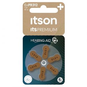 ITSON Blister de 6 Piles Auditives Zinc-Air Hearing aid PR312/PR41 ItsPREMIUM (Stock Bureau Maison Bien-être, neuf)