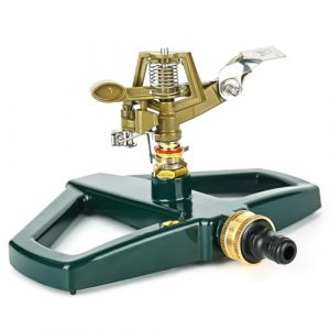 YYTECH Arroseurs pour Jardin &agrave; Impact puls&eacute; avec Base en m&eacute;tal, arroseur pelouse, arroseur Circulaire &agrave; Impulsion en Zinc, pour Irrigation de Cour et d'herbe, arroseur de pelouse &agrave; 360 degr&eacute;s (fuzhouyaoyuandianzishangwuyouxiangongsi, neuf)