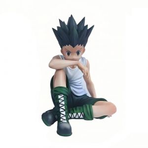 Figurine d'action Gon Freecss de 12 cm en PVC - Pose assise - Figurine d'action en PVC - D&eacute;coration de bureau - Cadeau de collection (henjiayeu, neuf)