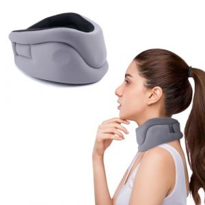 ACWOO Collier Cervical, Minerve Cervicale Femme et Homme, Minerve Collier Cervical Souple, Minerve cou Réglable, Pour Soulager Les Douleurs Cervicales et La Pression Dans La Colonne Vertébrale (AOGOE-EU, neuf)