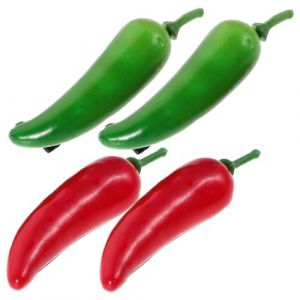 Homoyoyo Pinces &agrave; Cheveux L&eacute;gumes Piment 4 Pi&egrave;ces Petit Format Maintien Pour Filles Accessoires Cheveux Mignons D&eacute;coration Ludique En Plastique R&eacute;sistant (S Wisdom HF, neuf)