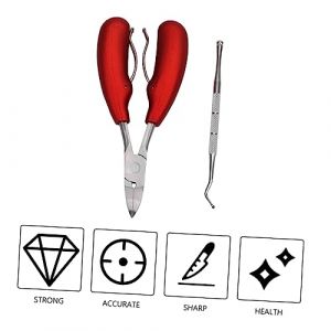 Ciseaux à Ongles Inoxydable Coupe Ongles Long Manche pour et Striés et Confort Utilisation (Micanties, neuf)