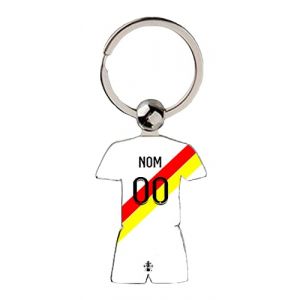 Porte Cl&eacute; Foot Lens 2022 2023 Maillot Ext&eacute;rieur Personnalisable avec Nom et Num&eacute;ro (MA COQUE SPORT, neuf)