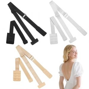kurkip 6 Pièces Extension de Soutien Gorge, Rallonge Soutien Gorge 3 Rangs 2 Crochets 3 Crochets, Gorge D'extension de Soutien, Doux Confort Élastique, Convient aux femmes (Noir-Blanc-Couleur chair) (HUAN Shop, neuf)