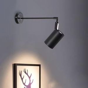 Spots Muraux Intérieurs Réglables Vintage – Applique Rétro À Bras Long Pour Intérieur Industriel, Spot Mural Télescopique Réglable, Avec Bras Évolutif, Pour Lecture Chambre À Coucher Escaliers(Black W (MEISHI MEIKE, neuf)