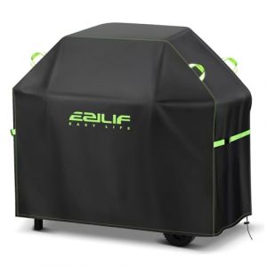 Ezilif Housse de barbecue 132 x 66 x 110 cm imperméable Oxford 420D robuste avec boucle coupe-vent et poignée réfléchissante, résistante aux UV et aux déchirures, pour Weber, Char Broil, Nexgrill (Izer, neuf)