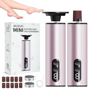 R&acirc;pe Pieds &Eacute;lectrique, 2-en-1 &Eacute;lectrique Rape Pied et Ongles Rechargeable Sans Fil Ponceuse Pieds P&eacute;dicure Professionnel, P&eacute;dicure Pour Femmes Callosit&eacute;s, La peau Morte et Les Talons Fissur&eacute;s (Rose) (Muxun, neuf)