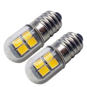 Ruiandsion Lot de 2 ampoules LED E10 4,5 V - 6 V - Culot à vis E10 - Ampoules LED 2835 8SMD - Jaunes - Mise à niveau pour lampes frontales, lampes torches, lampes de poche (Ruiandsion, neuf)