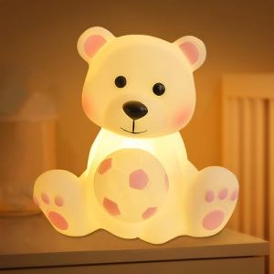 Booaee Veilleuse Enfant,Veilleuse Bébé Lampe en Silicone LED Veilleuse BéBé Filles Animal Lampe de chevet LED pour Enfants Adulte Chambre Décoration table et chambre à coucher (Aee store, neuf)