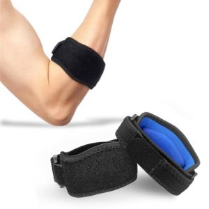 KIRZAX 2 Pièces Coudiere Tendinite, Coudiere Epicondylite Homme et Femme,Coudiere Epicondylite Réglable, avec un Coussin de Compression en EVA, Attelle Coude, pour Tennis Golf Padel Gym(Noir Bleu) (VLAD SHOP ADV, neuf)