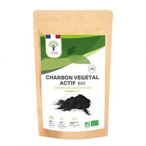 BIOPTIMAL - Charbon V&eacute;g&eacute;tal Actif Bio en Poudre Tr&egrave;s Fine - Soluble et Comestible - Colorant Alimentaire Noir - pour P&acirc;tisserie Cosm&eacute;tique - Fabrication et Origine France - 1kg (Bioptimal - nutrition naturelle, neuf)