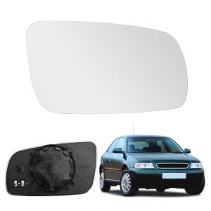 Verre de R&eacute;troviseur Remplacement pour Audi A3/S3 2001-2003, A4/S4 1999-2001, A6/S6 1998-2005, RS4 2000-2002, A8 2000-2002, R&eacute;troviseur Ext&eacute;rieur Chauffant Hyperbolique Verre de R&eacute;troviseur (JinsenTGG, neuf)