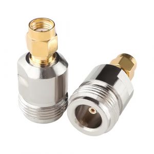 KUOQIY 2 Pièces Cuivre Type N à RP-SMA Adaptateur, Connecteur Femelle N vers RP-SMA RF Mâle, pour Antenne WiFi Radiodiffusion Radio (KUOQIY STORE, neuf)