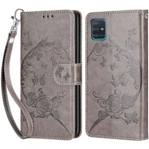 Coque pour Samsung Galaxy A51 / Samsung Galaxy M40S, Housse Etui Portefeuille Cuir Multifonction, Fermeture Magn&eacute;tique &agrave; Clapet Anti-Choc Compatible avec Coque Samsung A51 Book - Gris (KENHONER, neuf)