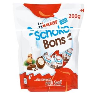 Schoko-Bons - Bonbons Allemagne au chocolat cr&eacute;meux avec cr&egrave;me de lait et chocolat au lait d&eacute;licat - Compatible avec Kinder - 200 g (PAStation, neuf)