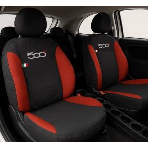 Auto Accessori Lupex - Housses pour si&egrave;ge Auto, compatibles Housses de si&egrave;ge Auto pour 500x, Noir Rouge, Made in Italy, pour si&egrave;ges Avant et arri&egrave;re, compatibles avec airbags (LUPEX SHOP, neuf)