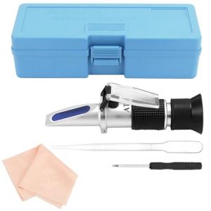 QWORK® 3 en 1 réfractomètre pour Miel, réfractomètre Brix 58-90%, Eau 12-27%, réfractomètre Manuel avec oculaire réglable (shavinglikes, neuf)