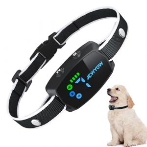 Jewyow Collier Anti Aboiement Chien, Intelligent Collier Anti Aboiement, Rechargeable Collier Anti Aboiement Petits Chien et 7 Sensibilités, 3 Modes Réglables, étanche (Petoneda, neuf)