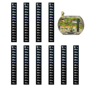 10 Pi&egrave;ces Temp&eacute;rature Autocollant Stick on Thermom&egrave;tres Autocollant de Thermom&egrave;tre Adh&eacute;sif Pr&eacute;cis Thermom&egrave;tre &agrave; Bande Adh&eacute;sive Patchs de Changement de Temp&eacute;rature Pr&eacute;cis pour les Aquariums (1#) (HaoYuanTianCheng, neuf)