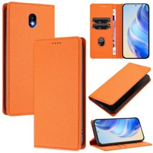 xinyunew Coque pour Samsung Galaxy J530/J5 2017, RFID Blocage Portefeuille Etui &agrave; Rabat, Housse en Cuir PU pour Samsung Galaxy J530/J5 2017, Orange (xinyunew, neuf)
