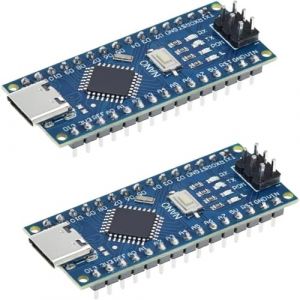 Lot de 2 modules Nano avec micro puce CH340, 5 V/16 MHz, Nano Board compatible avec Arduino IDE (port de type C) (Mohicans, neuf)