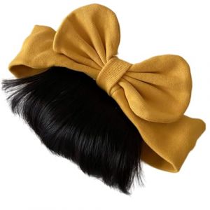 Perruques pour Fillettes Jeunes - Frange &agrave; N&oelig;ud Papillon Perruques Enfant,Accessoire de Mode Tendance - Coiffure Mignonne pour Sorties Quotidiennes, Voyage, Anniversaire, Spectacle et Photographie (daksir, neuf)