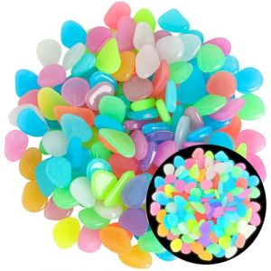 Teouuas 400 Pièces Pierres Lumineuses, Couleur Galets Lumineux Cailloux, Cailloux Aquarium, Pierres Fluorescentes pour Jardin, Aquarium Allées, Décoration Extérieure et Chambre d'Enfant (Cegan Tägliche Boutique, neuf)