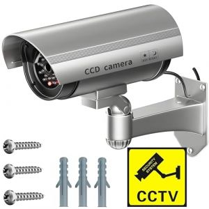 Retoo Cam&eacute;ra factice rotative pour ext&eacute;rieur et int&eacute;rieur, CCD sans Fil avec LED Clignotante, cam&eacute;ra de s&eacute;curit&eacute; &eacute;tanche, Fausse cam&eacute;ra de Surveillance du Bureau &agrave; Domicile, cam&eacute;ra factice (RETOO, neuf)
