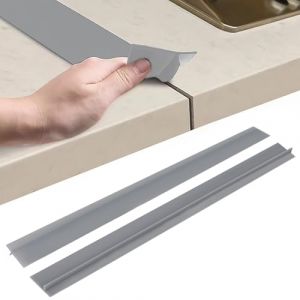 Inscrip Lot de 2 rails de connexion pour plan de travail de cuisine, plan de travail, plan de travail de cuisine, profil en T, joint de plan de travail (gris, 21 pouces) (inscripted, neuf)