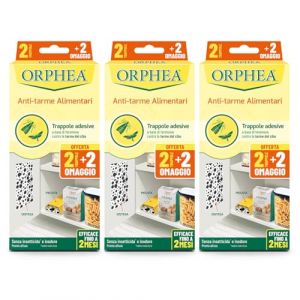 Orphea Antimites alimentaires, pièges adhésifs contre les tartes des aliments, papillons, sans insecticide et sans odeur, 12 pièges (LIEMI EU ✅, neuf)