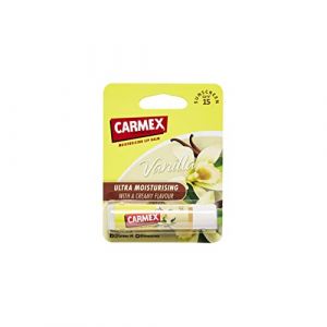 Carmex Vanilla Baume à lèvres ultra hydratant SPF15 pour les lèvres sèches 4,25 g (CorpoeCapelli, neuf)