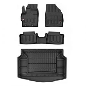 MOTOS Kit de tapis de sol en caoutchouc et tapis de coffre pour Toyota Yaris IV depuis 2020 Am&eacute;liorez votre confort de voyage avec tapis antid&eacute;rapant voiture 3D- Tapis de sol voiture tous temps, prote (MOTOS EU, neuf)