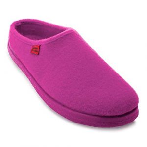 Andr&eacute;s Machado - Chaussons pour homme et femme pour l&acute;hiver - Slippers - AM001 &ndash; Tissu et doublure en laine &ndash; Semelle de marche en caoutchouc - Fuchsia, EU 35 (Andr&eacute;s Machado, neuf)