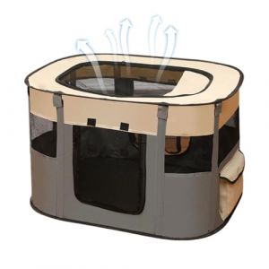 Tente pour Chaton | Parc pour Chien Portable - Cage Lit Pliable Et A&eacute;r&eacute;e pour Int&eacute;rieur Ext&eacute;rieur Voyage Jardin Terrasse Balcon Salon Camping (weierqin, neuf)