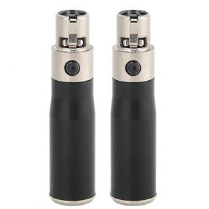 2 PCS Adaptateur Mini XLR 3 broches Mâle vers Mini XLR 4 broches Femelle En Alliage de Zinc Boîtier Adaptateur Audio Connecteur SLR caméras, caméras professionnelles, microphone équipement audio (Cuifati, neuf)