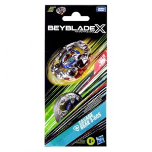 Beyblade X Booster Pack de Toupie Savage Bear 3-60S, Toupie Détachable, Jouet pour Garçons et Filles dès 8 Ans, Lanceur à Collectionner (Miller Rock, neuf)