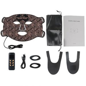 Masque facial LED avec lampe à lumière rouge, lumière 7 couleurs + lumière infrarouge, appareil de soin avec contrôleur pour tous les types de peau à la maison, soin de la peau pour la beauté du (speedingd, neuf)