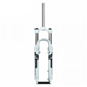KANGXYSQ Fourche VTT 26 Pouces 100mm Voyage Vélo Fourche Suspendue 1" 1/8 V-Brake/Disque Amortisseur De Pression d'air Fourche De Vélo Alliage D'aluminium Contrôle des Épaules(White Grey) (KANG JKNG, neuf)