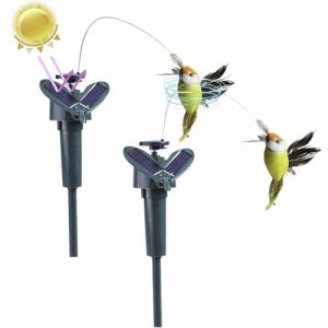 2 Pièces Colibri Solaire, Solaration Colibri Flottant, Réaliste Colibris Solaire Sculptures Et Statues De Jardin, Piquets Solaires Décoratifs Extérieur Colibris, ColibriAnti Mouche Solaires, Pour Cour (datzskj, neuf)