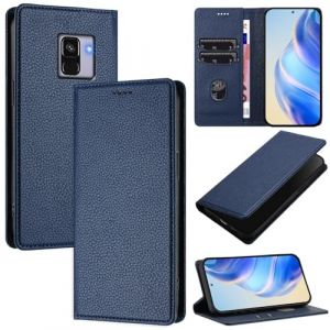 xinyunew Coque pour Samsung Galaxy A8 2018/A530, RFID Blocage Portefeuille Etui &agrave; Rabat, Housse en Cuir PU pour Samsung Galaxy A8 2018/A530, Bleu (xinyunew, neuf)
