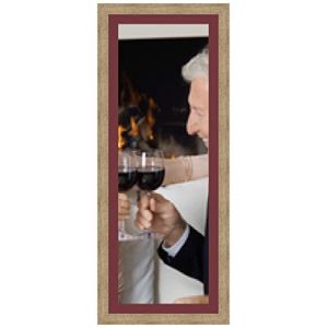 Cadres Photos p&ecirc;le m&ecirc;le multivues Bordeaux 1 Photo(s) 30x90 Passe Partout, Cadre Photo Mural 35x95 cm Naturel Beige, 3.5 cm de Largeur (RK Cadres, neuf)