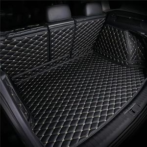 WXJFFF Tapis de Coffre Voiture pour Mercedes-Benz V-Class 2021-2023 2024, Couverture Complète Cuir Imperméable Antidérapant Protection Coffre Voiture Accessoires,Black-Beige (Global Bazaar-Shop, neuf)