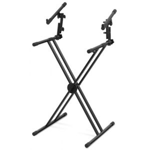 Classic Cantabile support pour synthétiseur, pieds doubles en croix (noir) (Maison de la musique Kirstein, neuf)