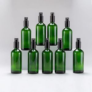 YIZHAO Flacon Spray Vide 100ml, Vert Bouteille Spray Verre, avec Brouillard de Pulverisateur Fine, pour Huiles Essentielles, Aromathérapie, Parfums, Nettoyage, Voyage, Pharmacie – 9Pcs (One Trillion Network, neuf)